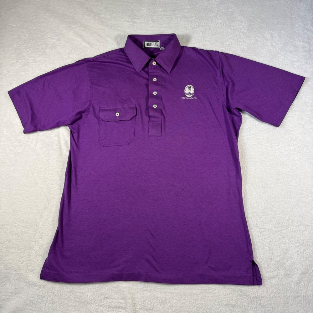 Aureus Polo Shirt Mens Large Purple Opryland Hotel Springhouse Golf